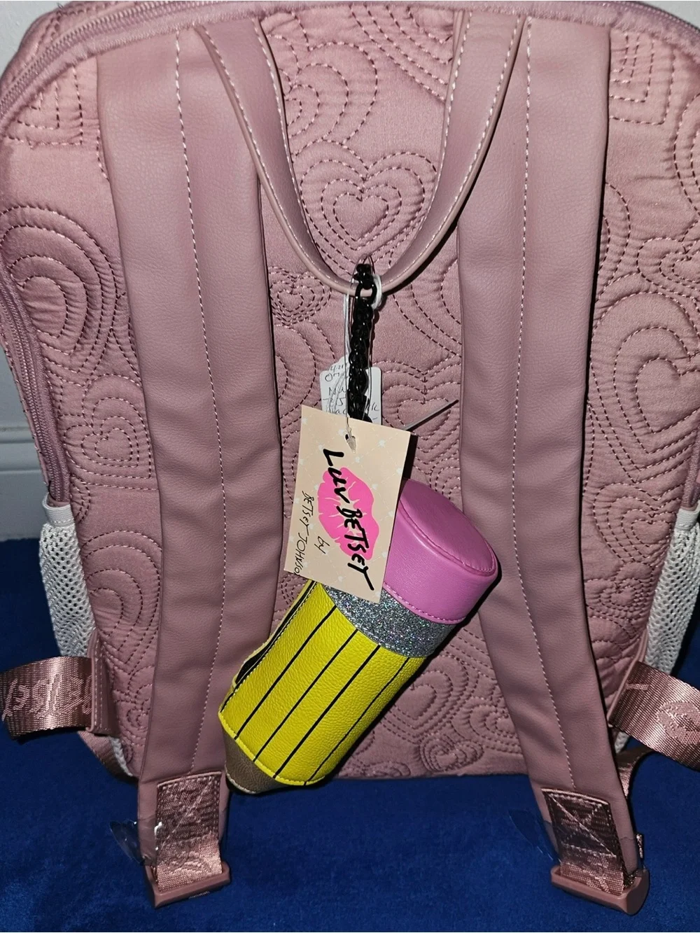 NEW BETSEY JOHNSON PINK BACKPACK WITH PURSE